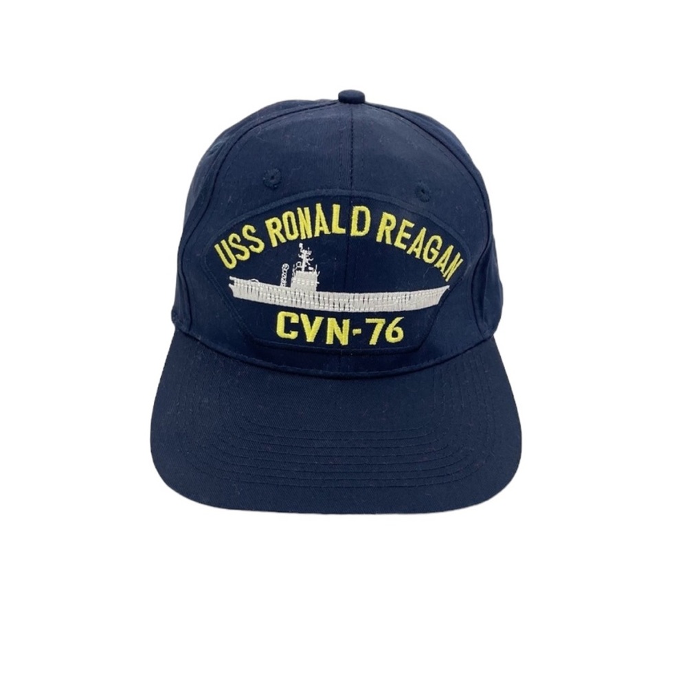 Ronald Reagan Aircraft Carrier Hat OSFM Navy & Yellow